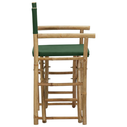 Directors Chair | Set of 2 | Green | Bamboo, fabric (100% polyester)