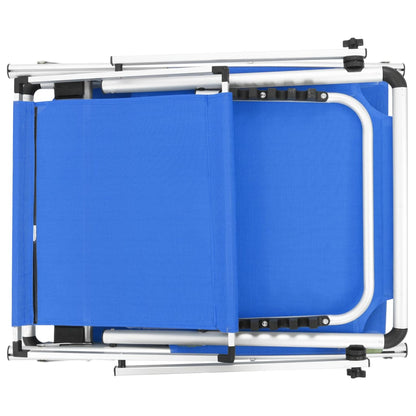 Sun Lounger | Blue | Aluminium, Textilene | Standard | Foldable