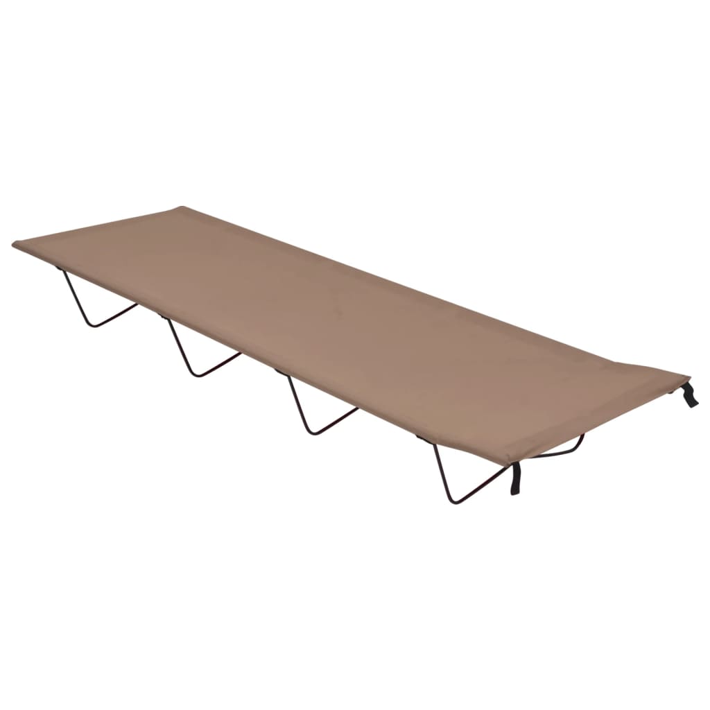 Camping Bed | Taupe | 600D Oxford fabric, Steel | Foldable | Camping Bed