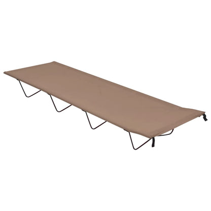 Camping Bed | Taupe | 600D Oxford fabric, Steel | Foldable | Camping Bed