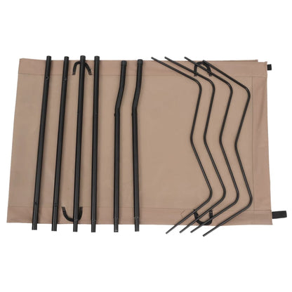 Camping Bed | Taupe | 600D Oxford fabric, Steel | Foldable | Camping Bed