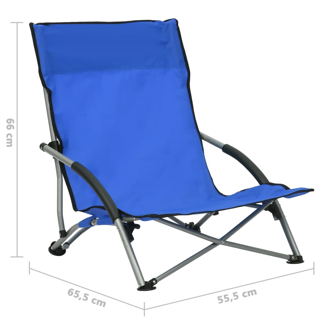 Beach Chair | Set of 2 | Blue | Oxford fabric, steel | Standard