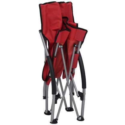 Beach Chair | Set of 2 | Red | Oxford fabric, steel | Medium | Folding