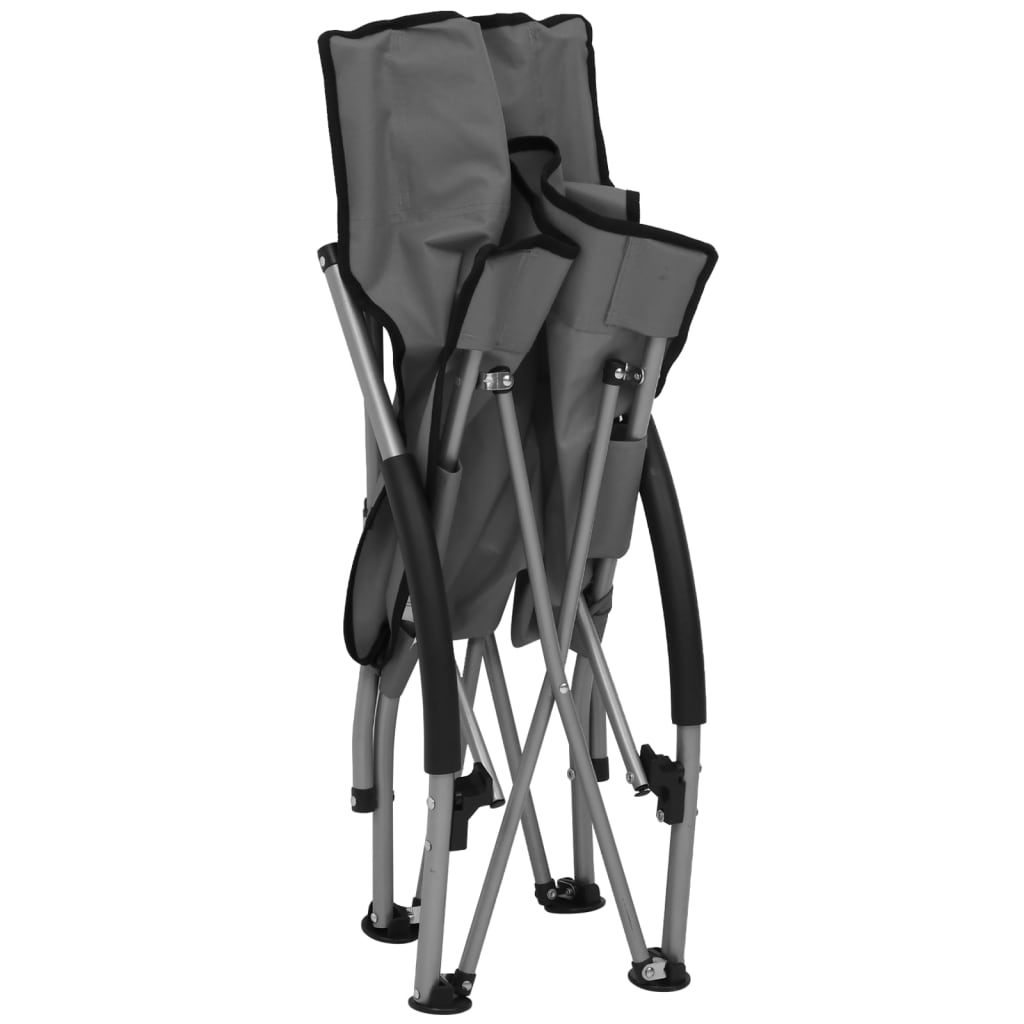 Beach Chair | Set of 2 | Grey | Oxford fabric, steel | Compact