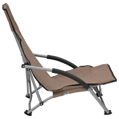 Beach Chair | Set of 2 | Taupe | Oxford fabric, Steel | Standard