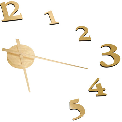 3d Wall Clock | Gold | Polyethylene | XXL | Wall mounting | 3D Wall Clock