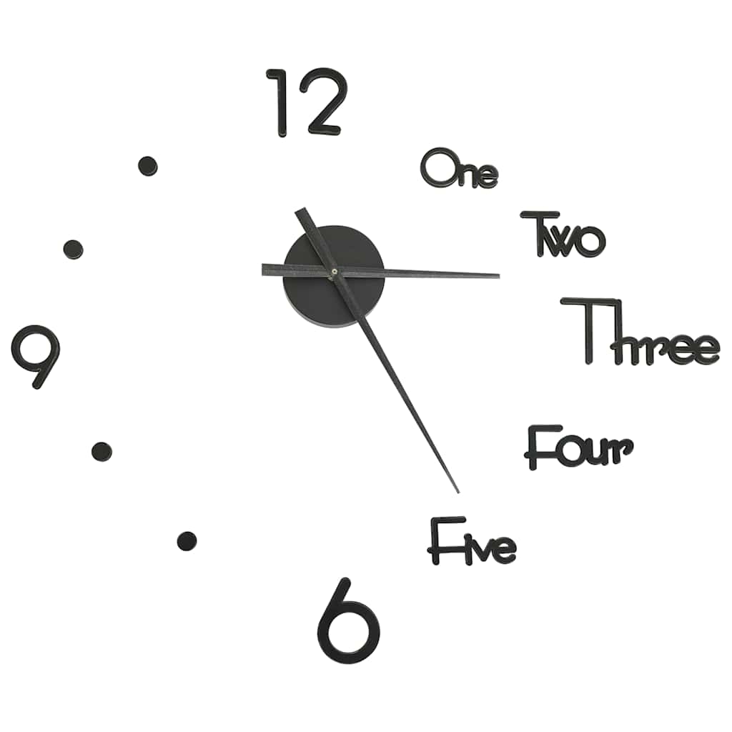 3d Wall Clock | Black | EVA (ethylene-vinyl acetate) | XXL