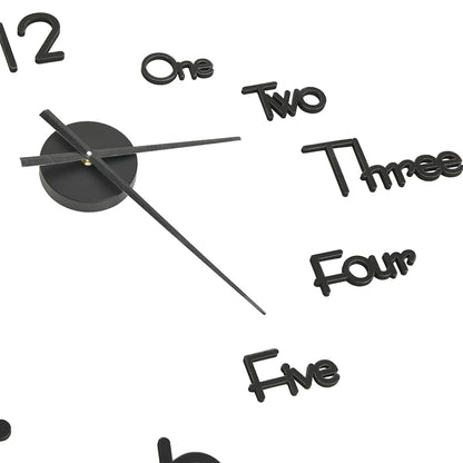 3d Wall Clock | Black | EVA (ethylene-vinyl acetate) | XXL