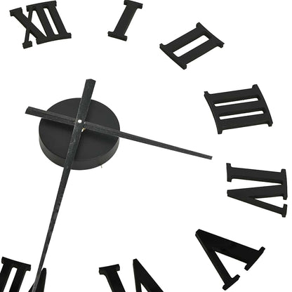 3d Wall Clock | Black | EVA (ethylene-vinyl acetate) | XXL | Modern