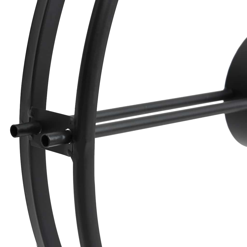 Wall Clock | Black | Iron | 52 cm |  Decorative Inlays  | Wall Clock