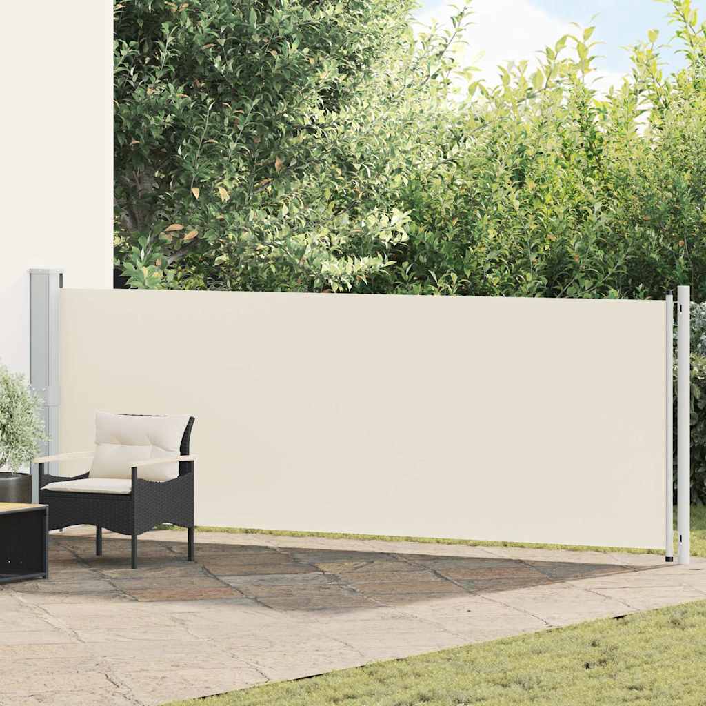 Patio Retractable Side Awning 140x600 cm Cream