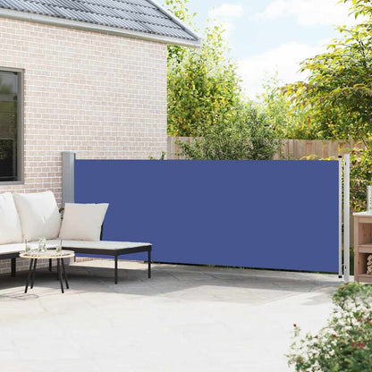 Patio Retractable Side Awning 140x600 cm Blue
