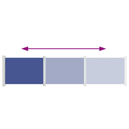 Patio Retractable Side Awning 140x600 cm Blue