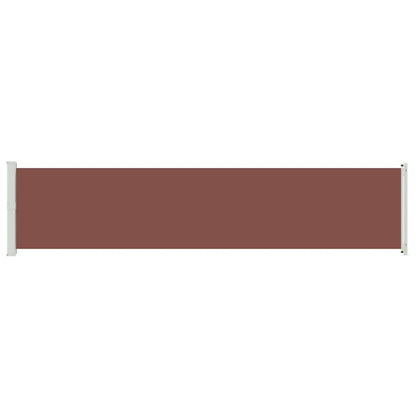Patio Retractable Side Awning 140x600 cm Brown