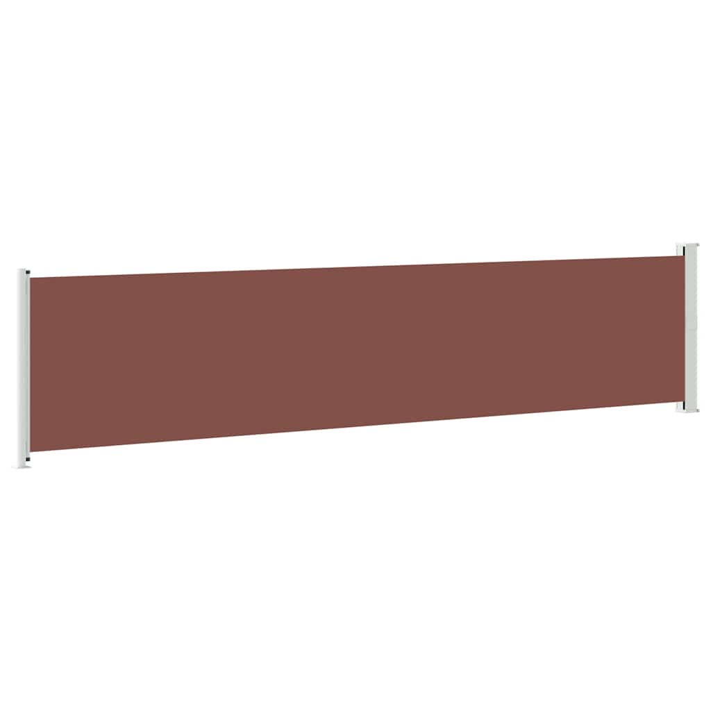 Patio Retractable Side Awning 140x600 cm Brown
