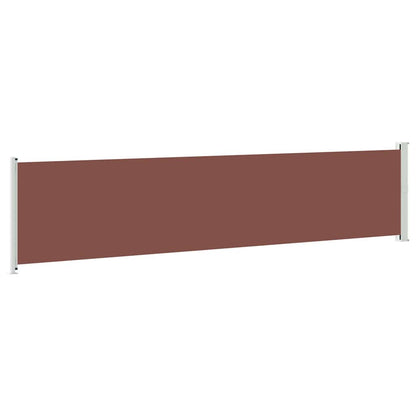 Patio Retractable Side Awning 140x600 cm Brown
