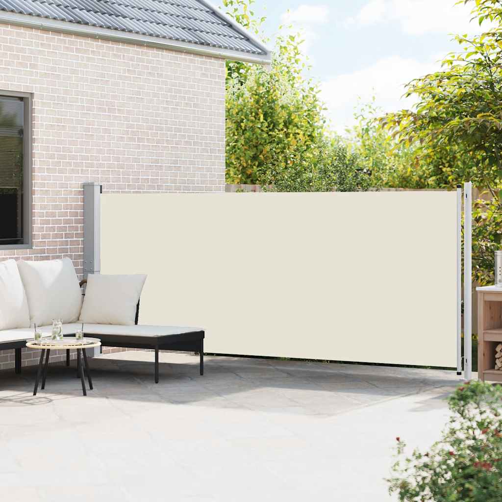 Patio Retractable Side Awning 600x160 cm Cream