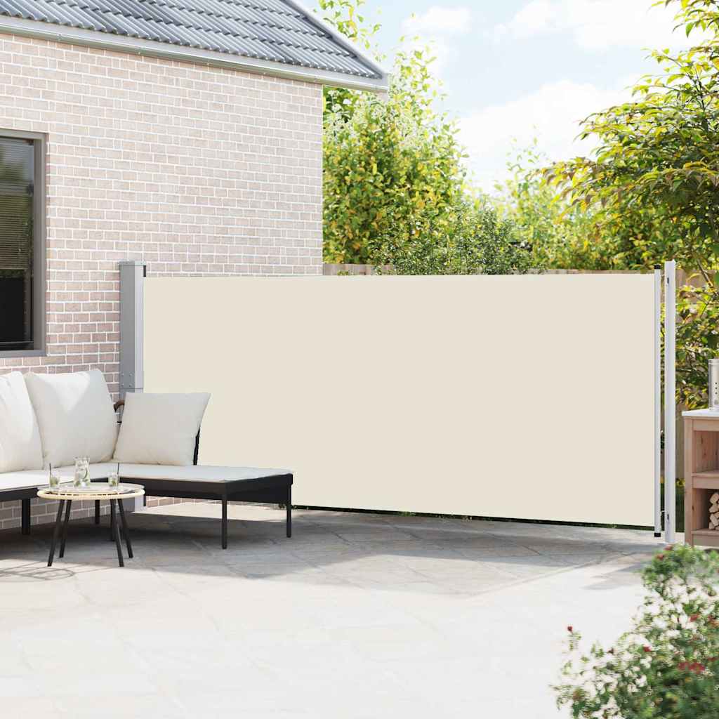 Patio Retractable Side Awning 614x160 cm Cream
