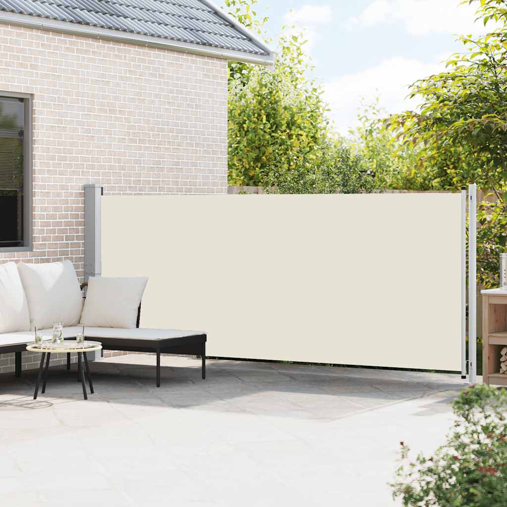 Patio Retractable Side Awning 600x160 cm Cream