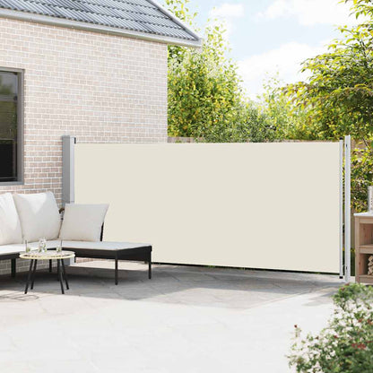 Patio Retractable Side Awning 600x160 cm Cream