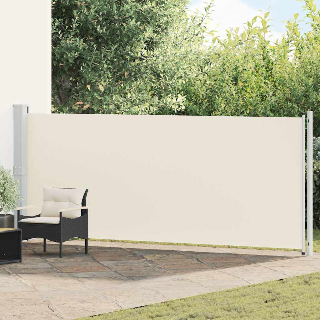 Patio Retractable Side Awning 614x160 cm Cream