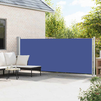 Patio Retractable Side Awning 600x160 cm Blue
