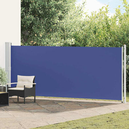 313377 vidaXL Patio Retractable Side Awning 600x160 cm Blue