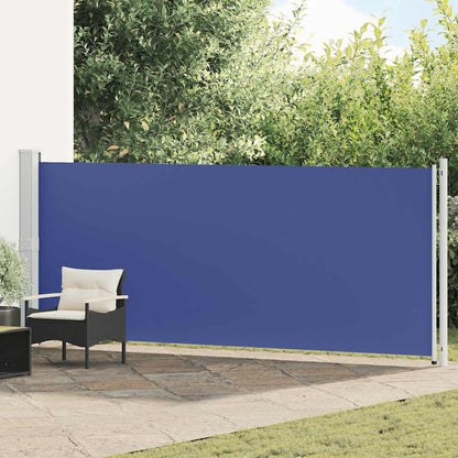 Patio Retractable Side Awning 600x160 cm Blue