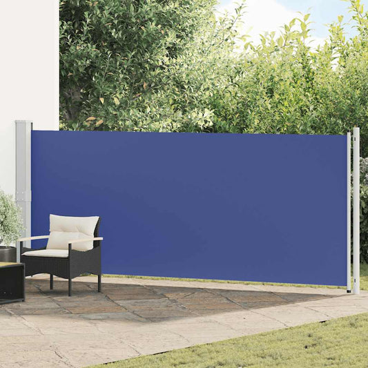 Patio Retractable Side Awning 600x160 cm Blue