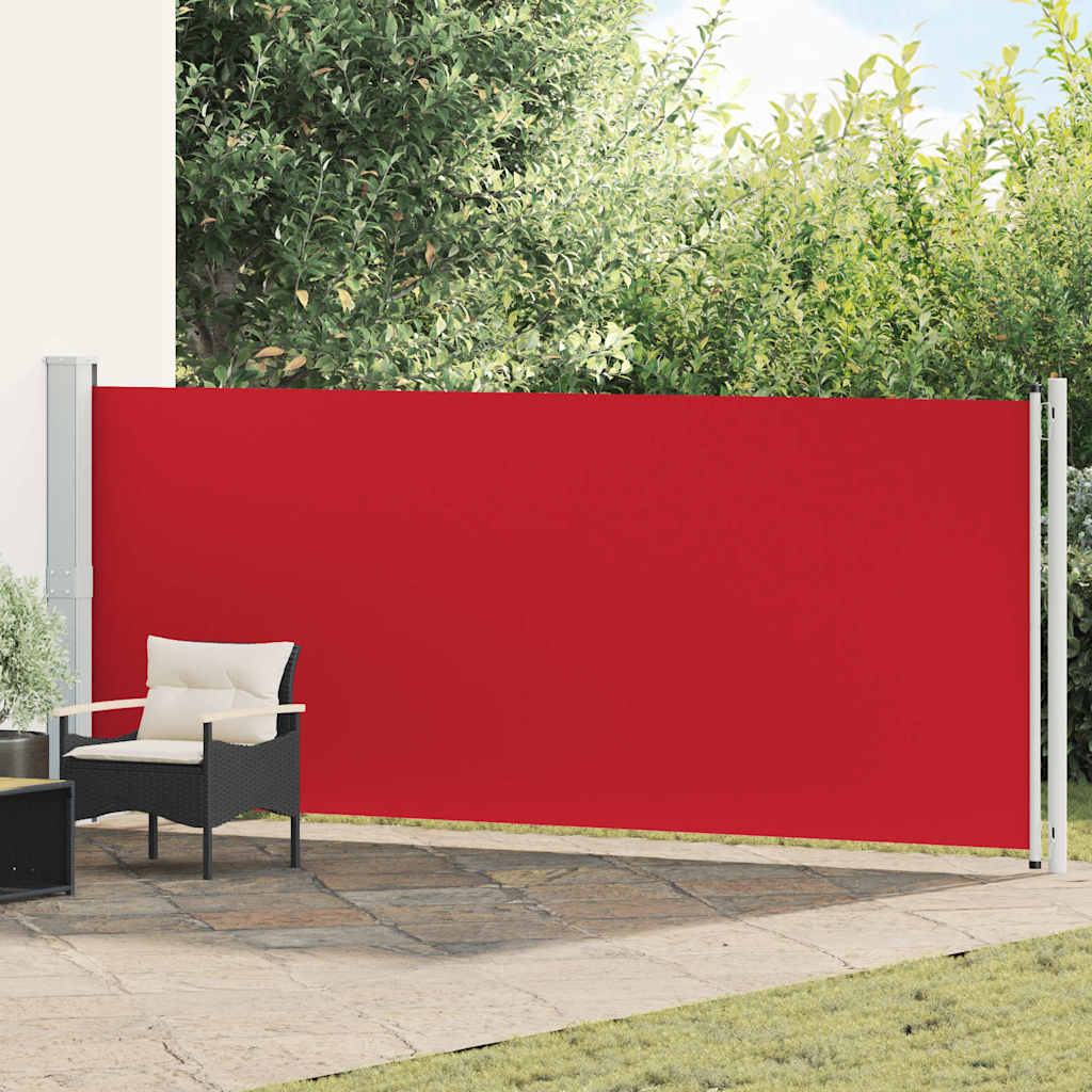 Patio Retractable Side Awning 600x160 cm Red