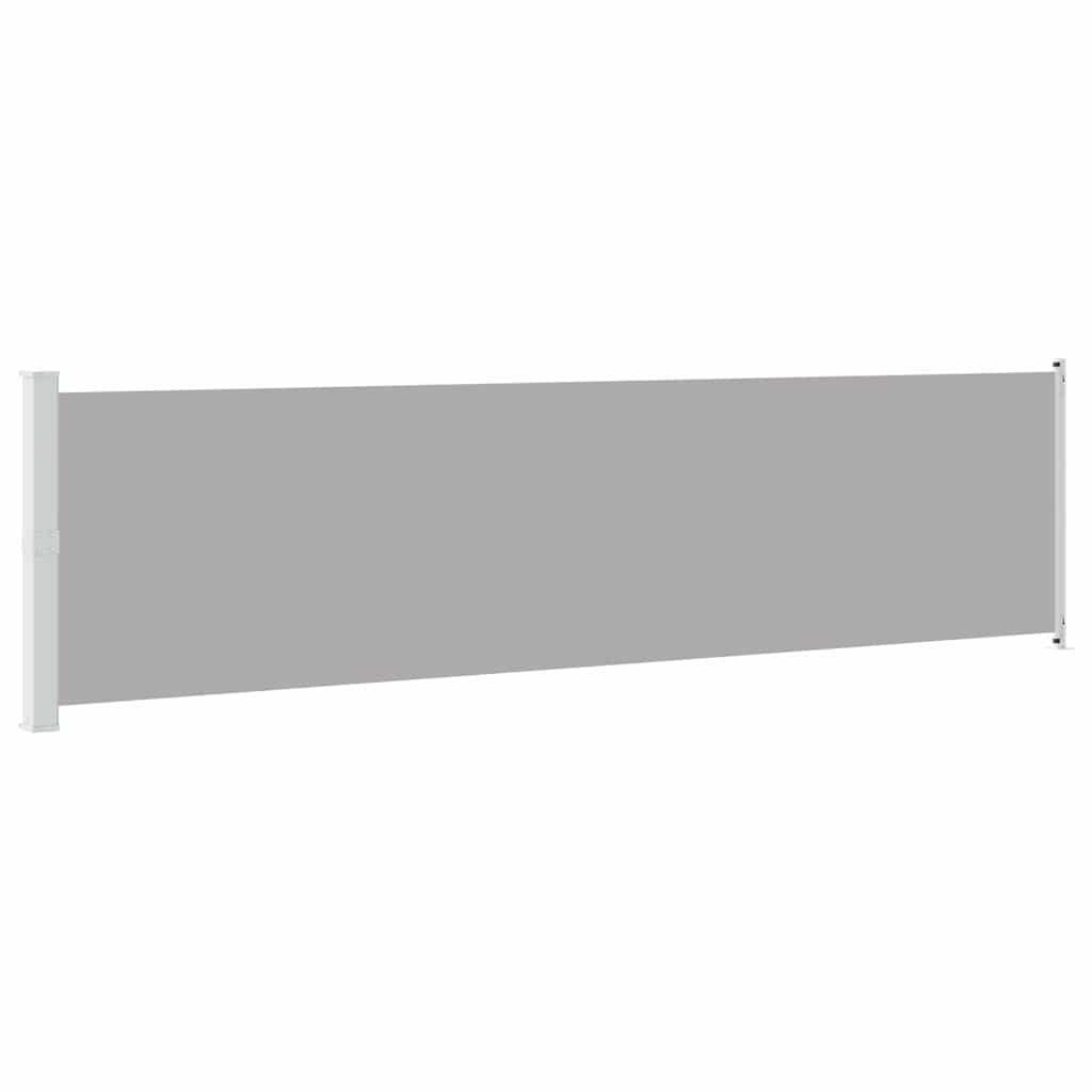 Patio Retractable Side Awning 614x160 cm Grey