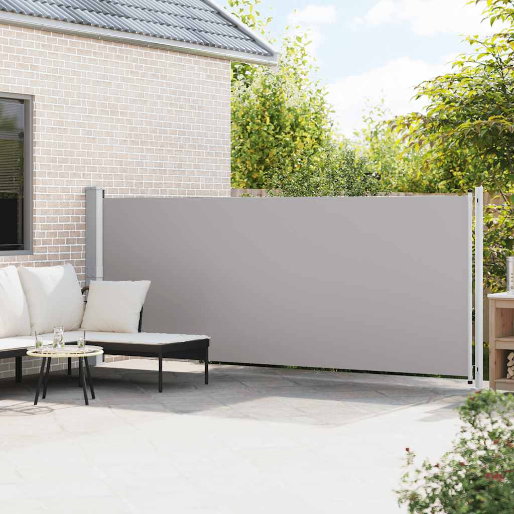Patio Retractable Side Awning 600x160 cm Grey
