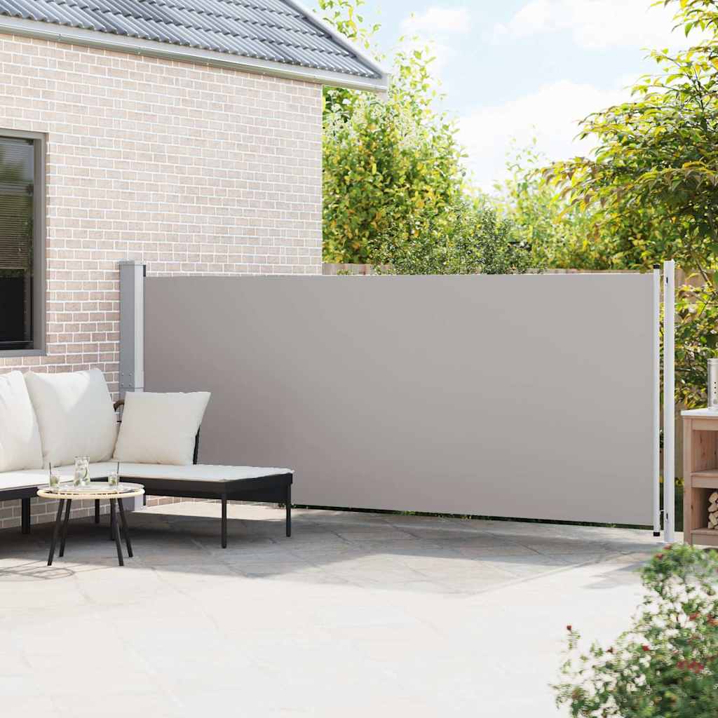 Patio Retractable Side Awning 614x160 cm Grey