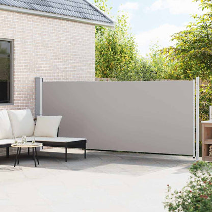 Patio Retractable Side Awning 614x160 cm Grey