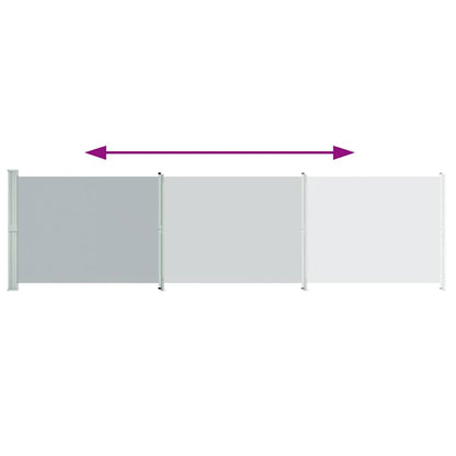 Patio Retractable Side Awning 600x160 cm Grey