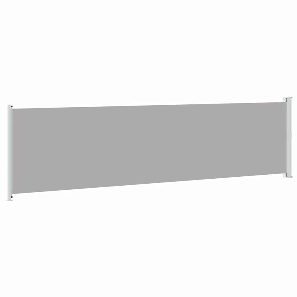 Patio Retractable Side Awning 614x160 cm Grey