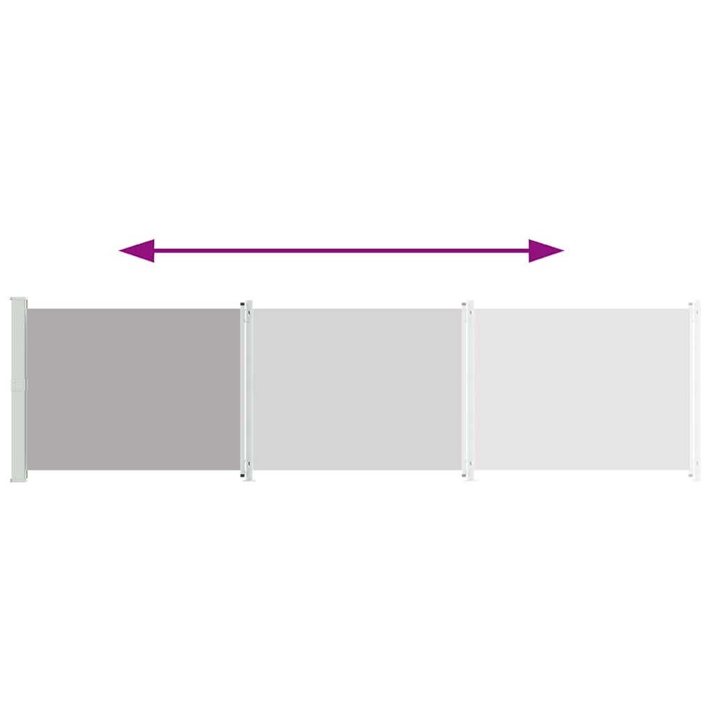 Patio Retractable Side Awning 614x160 cm Grey