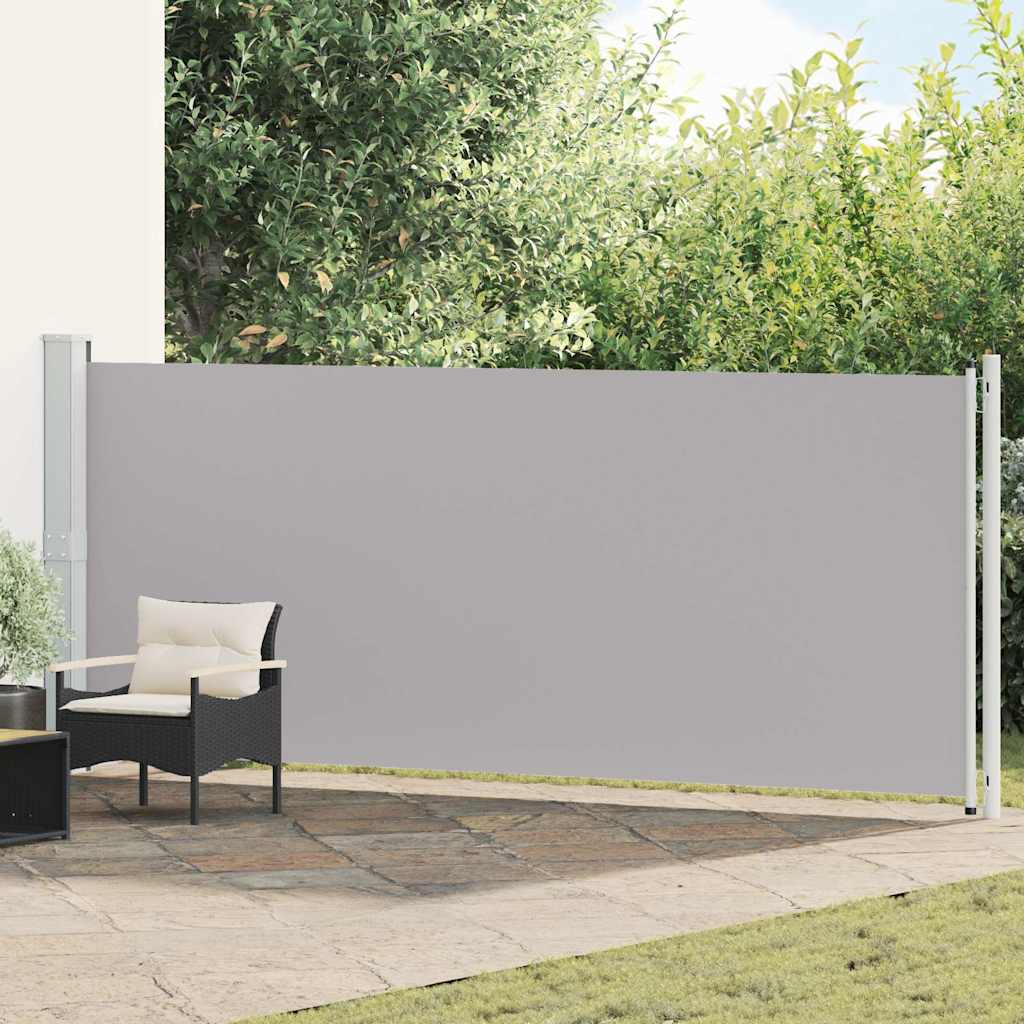 Patio Retractable Side Awning 614x160 cm Grey