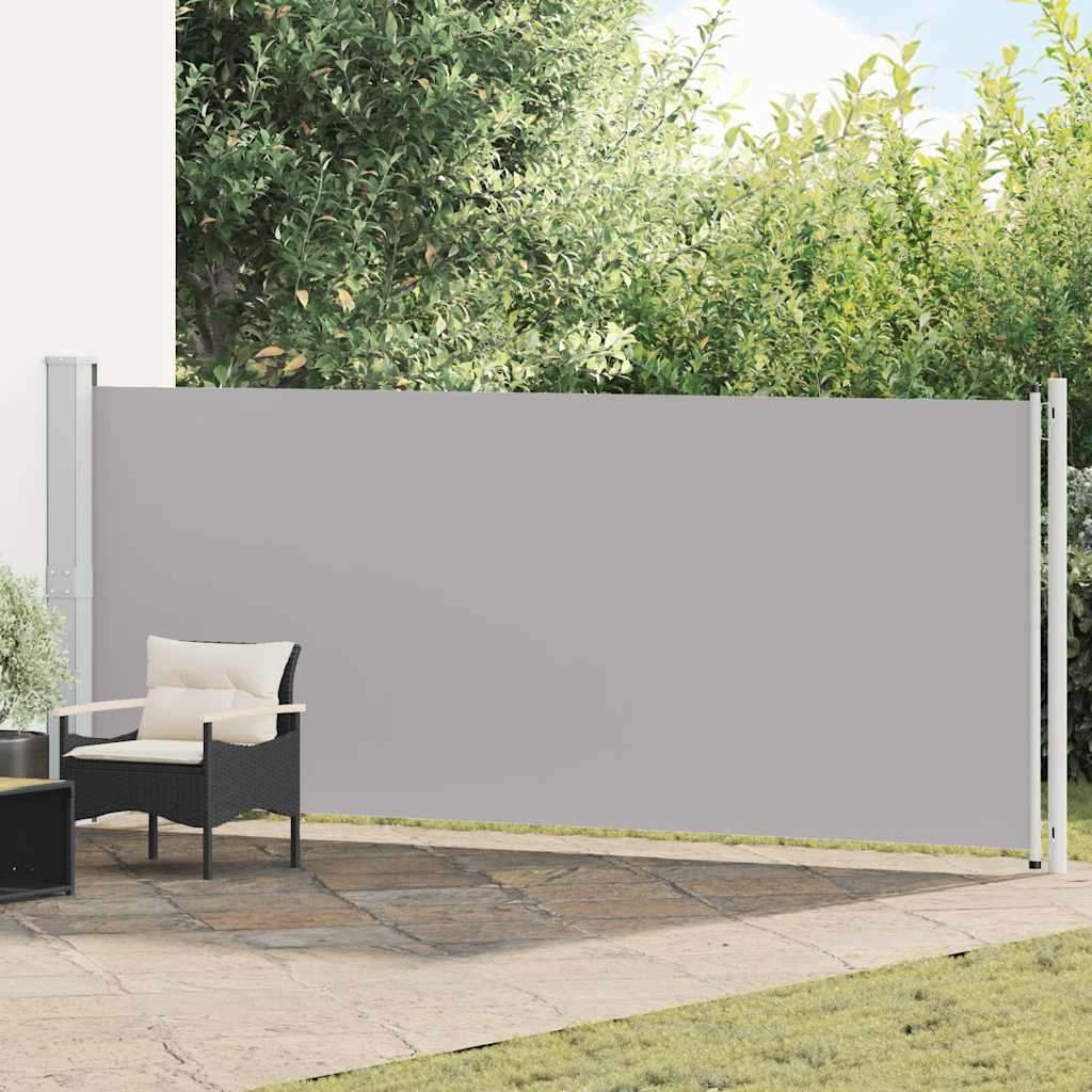 Patio Retractable Side Awning 600x160 cm Grey