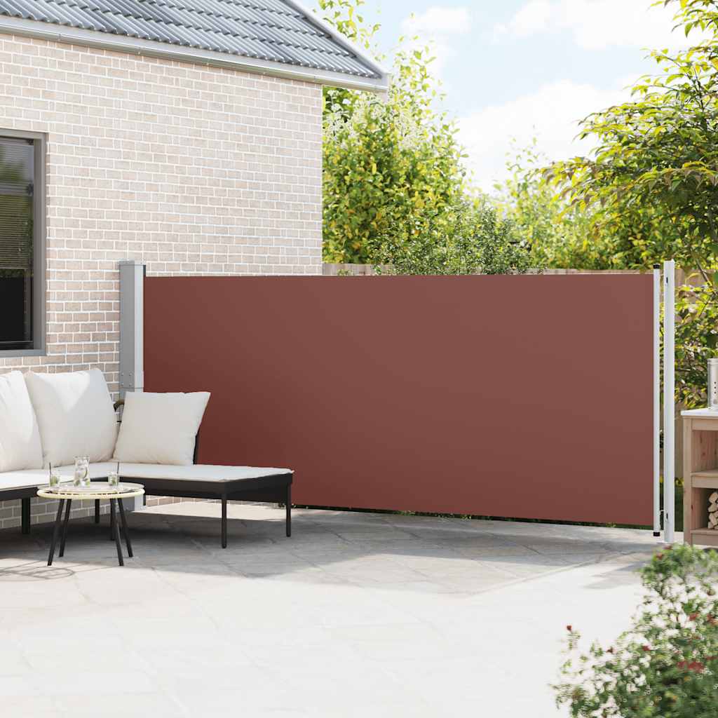 Patio Retractable Side Awning 600x160 cm Brown