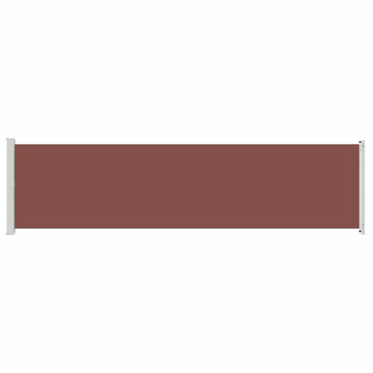 Patio Retractable Side Awning 614x160 cm Brown