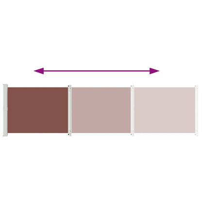 Patio Retractable Side Awning 600x160 cm Brown