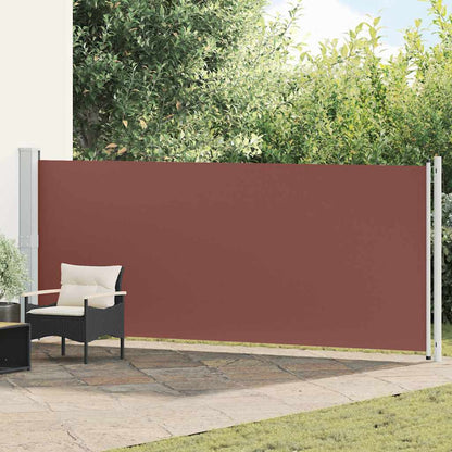 Patio Retractable Side Awning 614x160 cm Brown