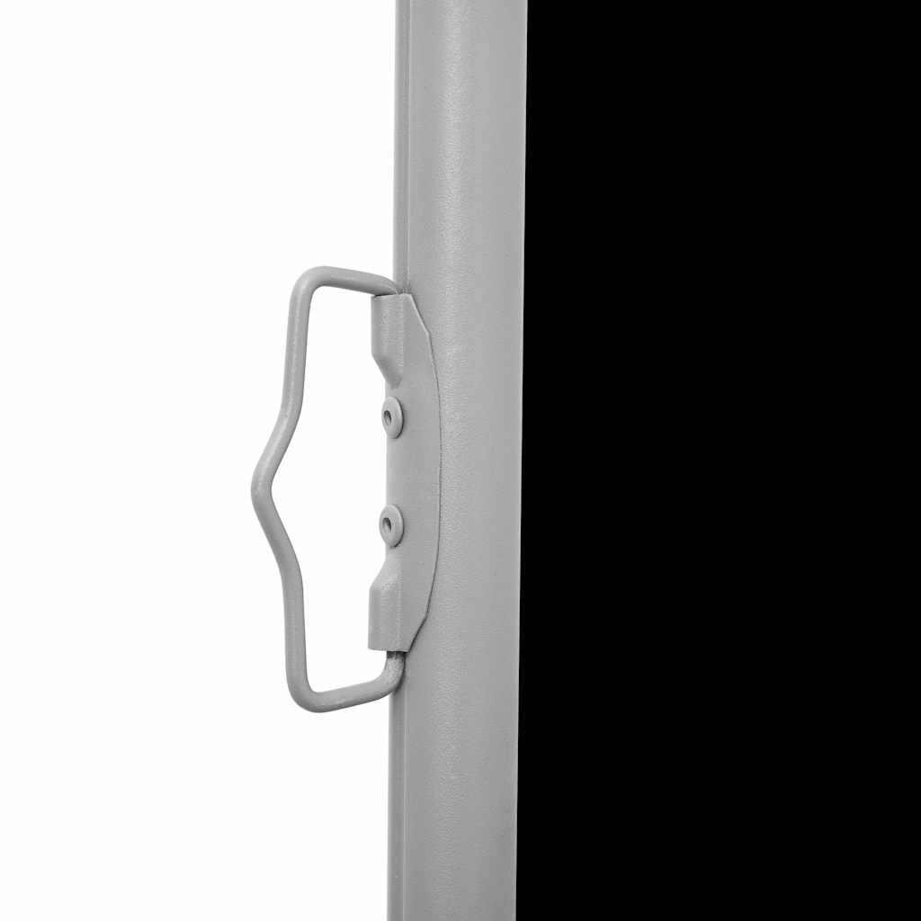 313387 vidaXL Patio Retractable Side Awning 140x1200 cm Black