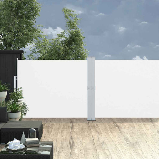 Patio Retractable Side Awning 140x1200 cm Cream