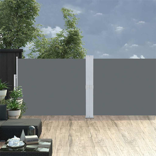 Patio Retractable Side Awning 140x1200 cm Anthracite