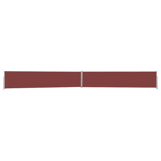 Patio Retractable Side Awning 140x1200 cm Brown