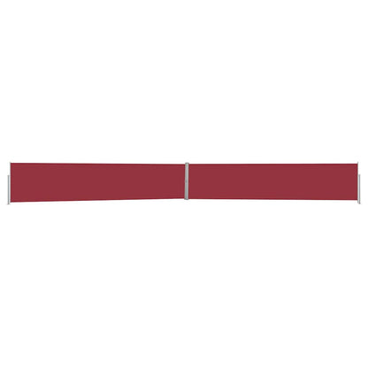 Patio Retractable Side Awning 140x1200 cm Red