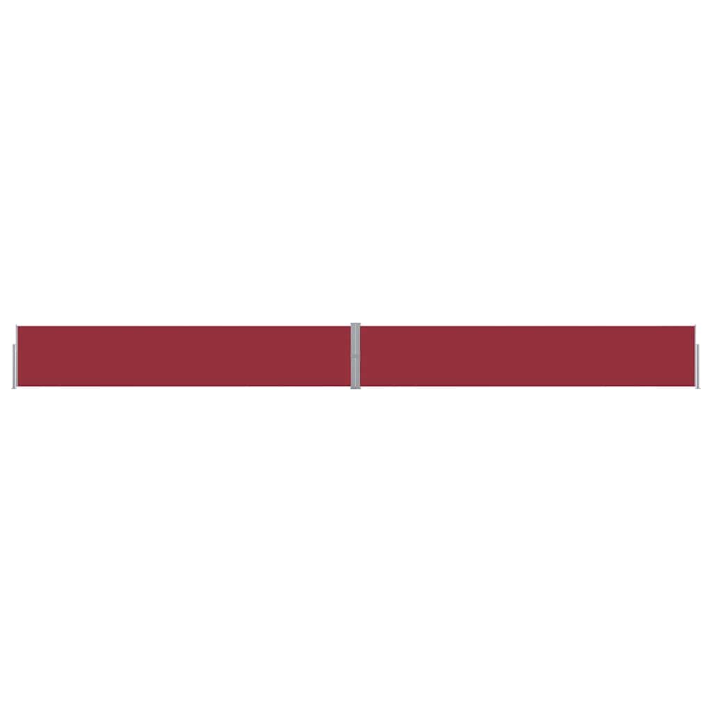 Patio Retractable Side Awning 140x1200 cm Red