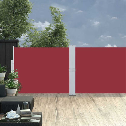 Patio Retractable Side Awning 140x1200 cm Red